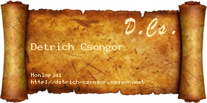 Detrich Csongor névjegykártya