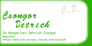 csongor detrich business card